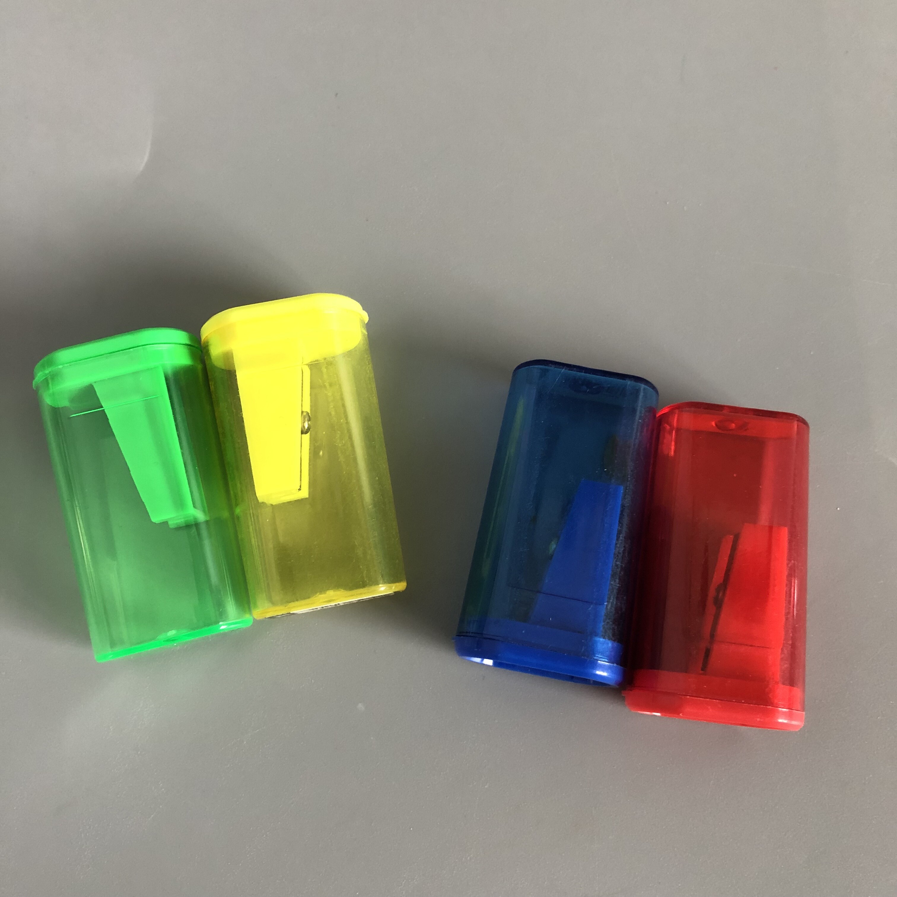 School Colored Plastic Single-Hole Pencil Sharpener with Custom Colors